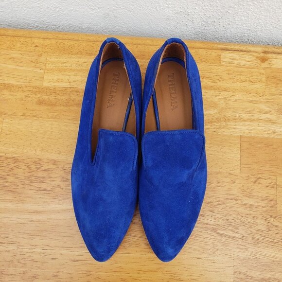 Thelma The Town Blue Suede Slipper in Lapis - Picture 6 of 12